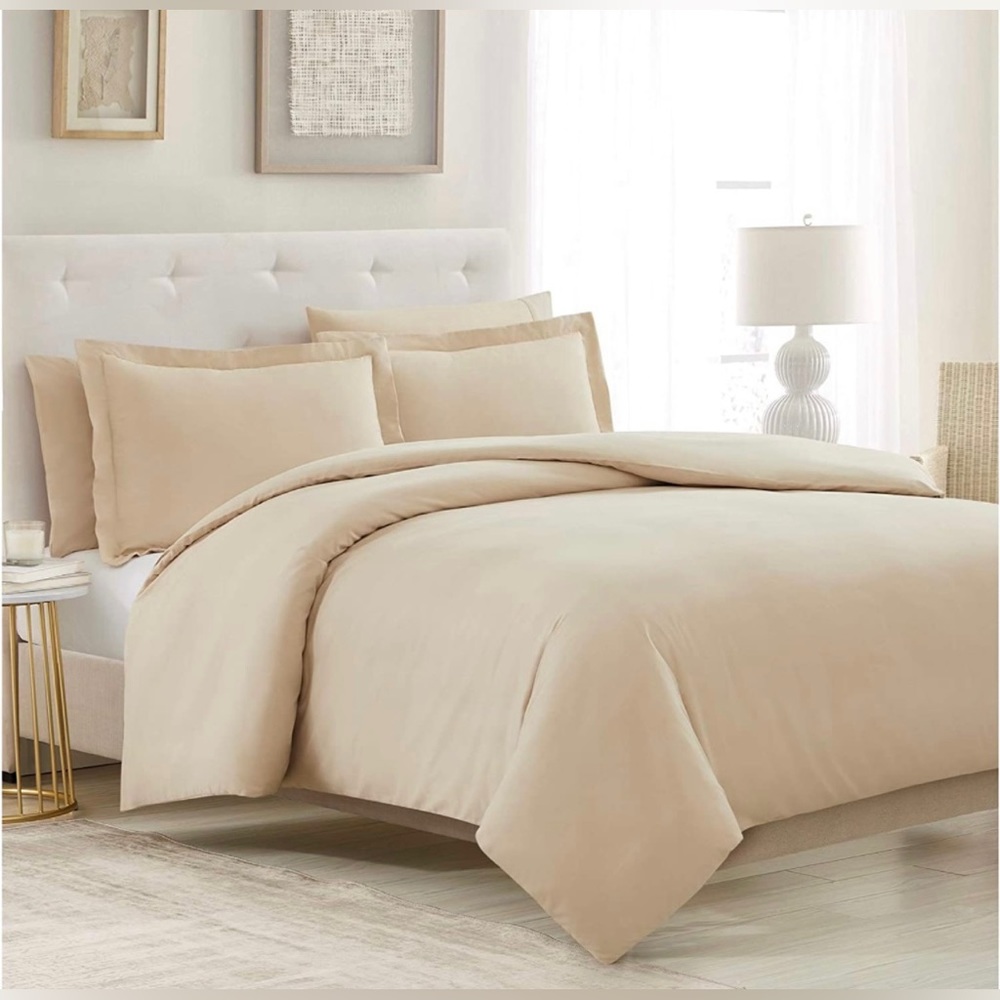 New! Mellanni Duvet Cover King Size Set - 5 PC Iconic Collection Bedding Set